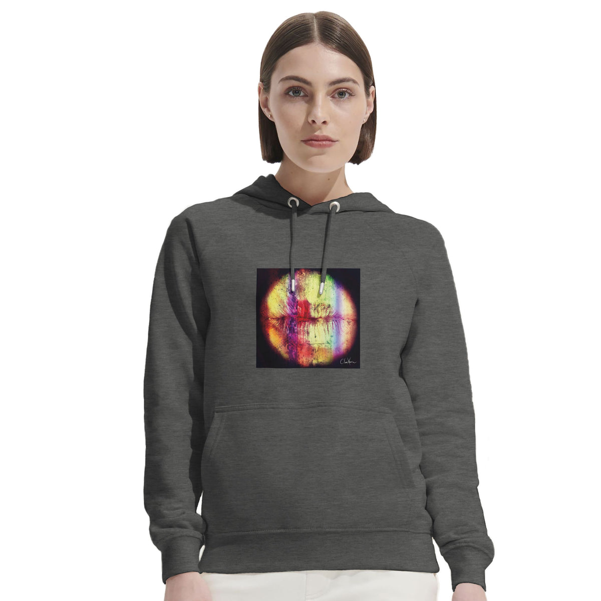 Love - "Chromatic Kiss" Hoodie Grey Melange 5