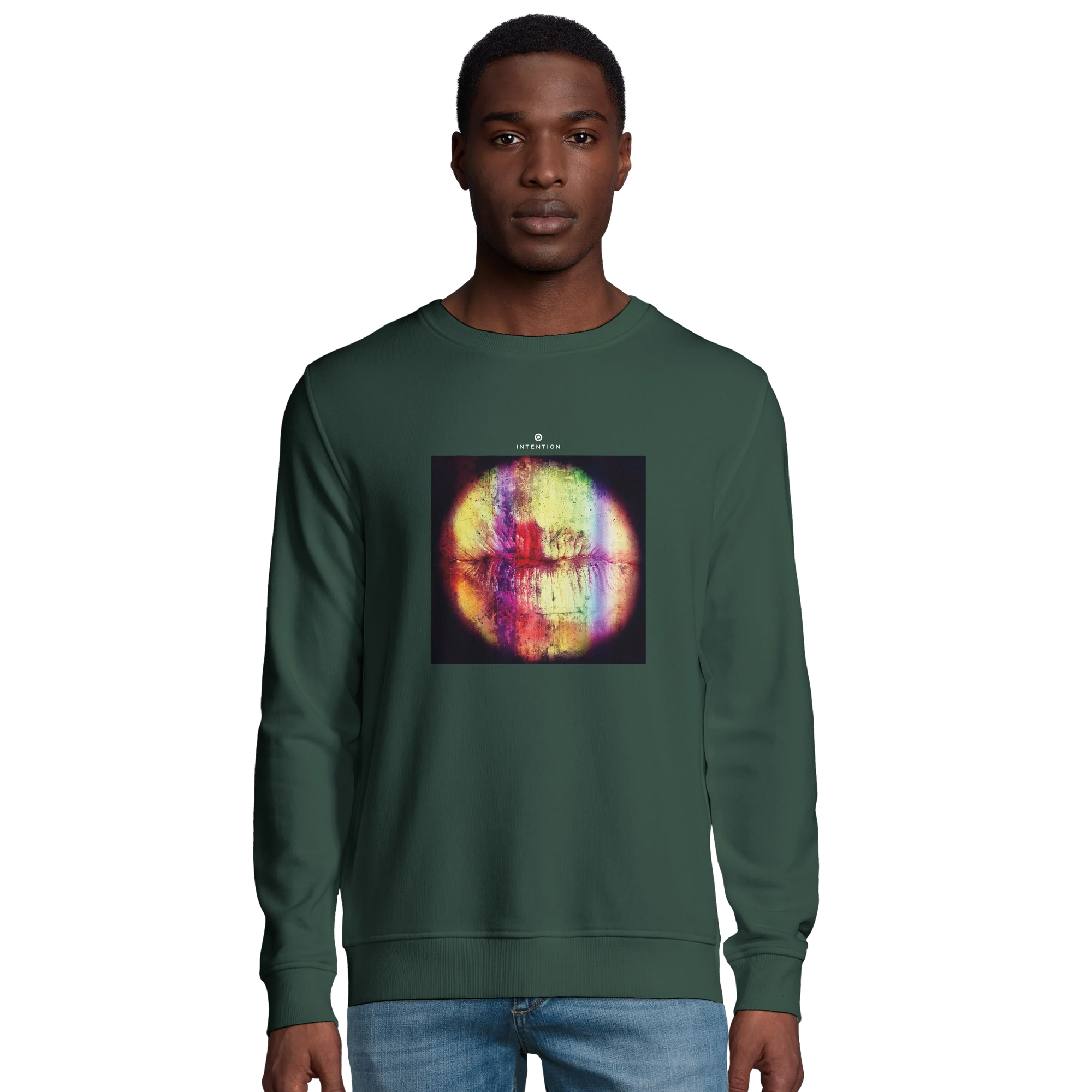 Love - "Chromatic Kiss" Sweatshirt Bottle Green 3