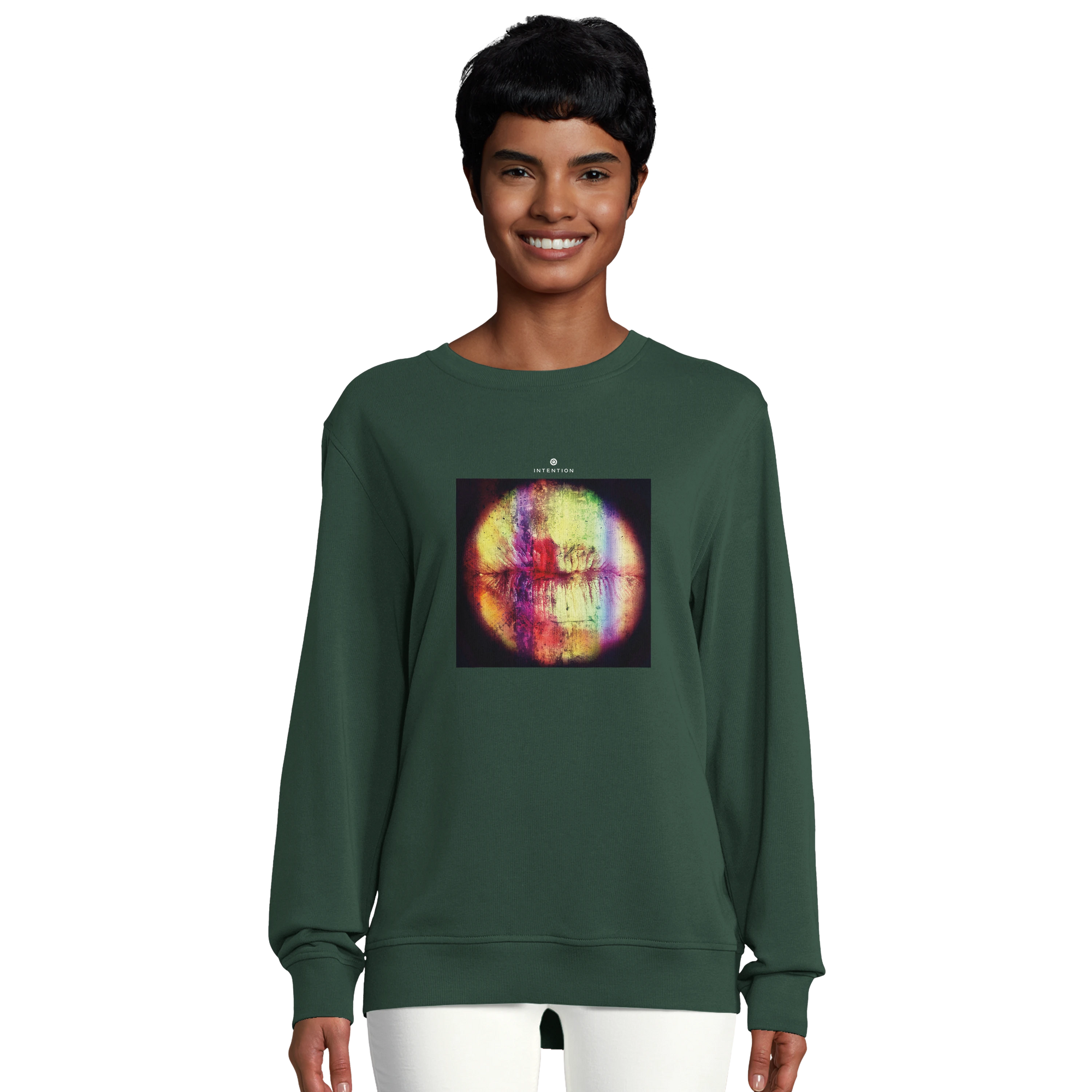 Love - "Chromatic Kiss" Sweatshirt Bottle Green XS 5