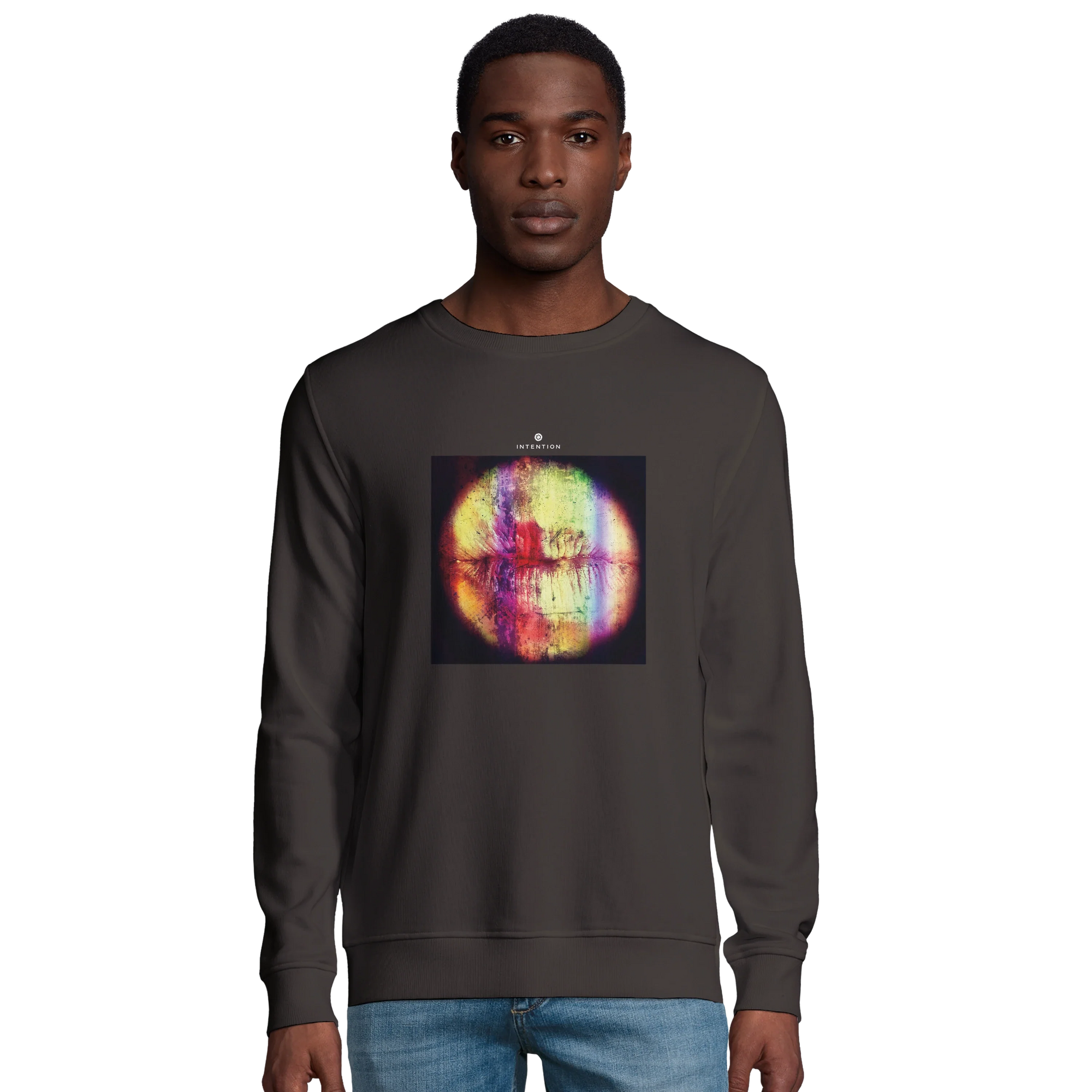 Love - "Chromatic Kiss" Sweatshirt deep charcoal grey 3