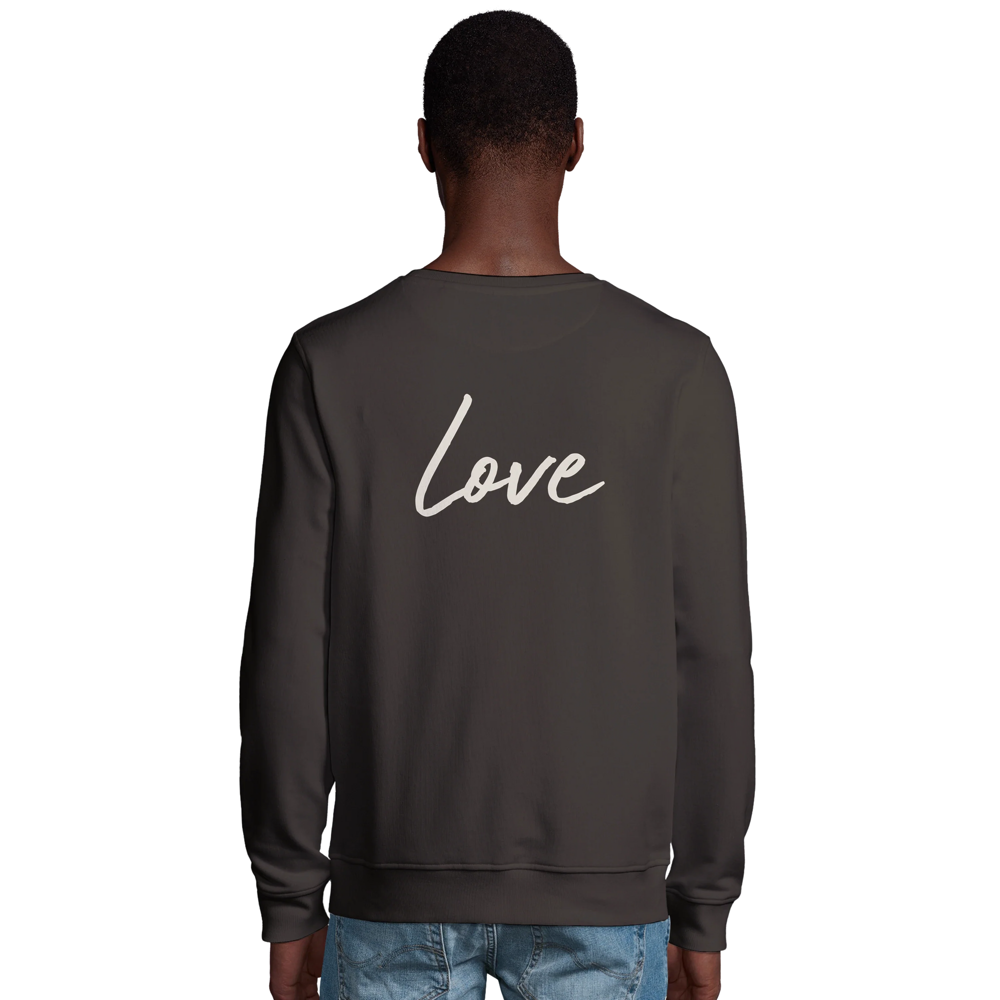 Love - "Chromatic Kiss" Sweatshirt deep charcoal grey 4