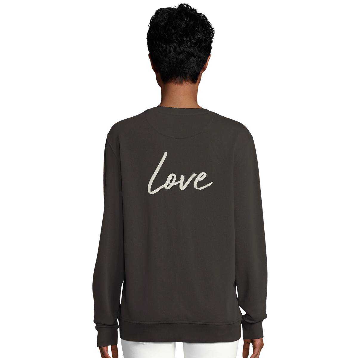 Love - "Chromatic Kiss" Sweatshirt deep charcoal grey 6