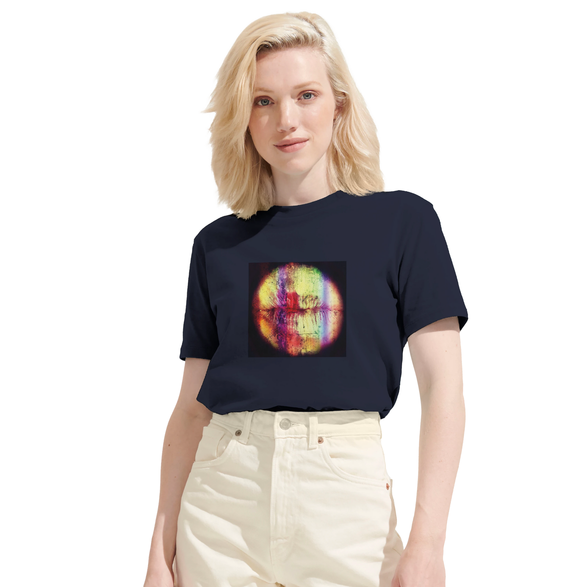 Love - "Chromatic Kiss" T-shirt French Navy XS 6