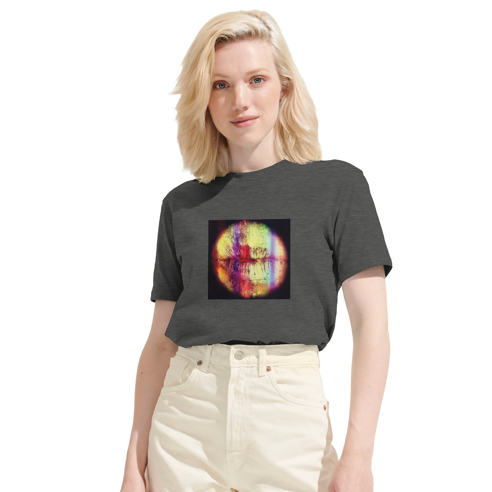 Love - "Chromatic Kiss" T-shirt Grey Melange XS 6