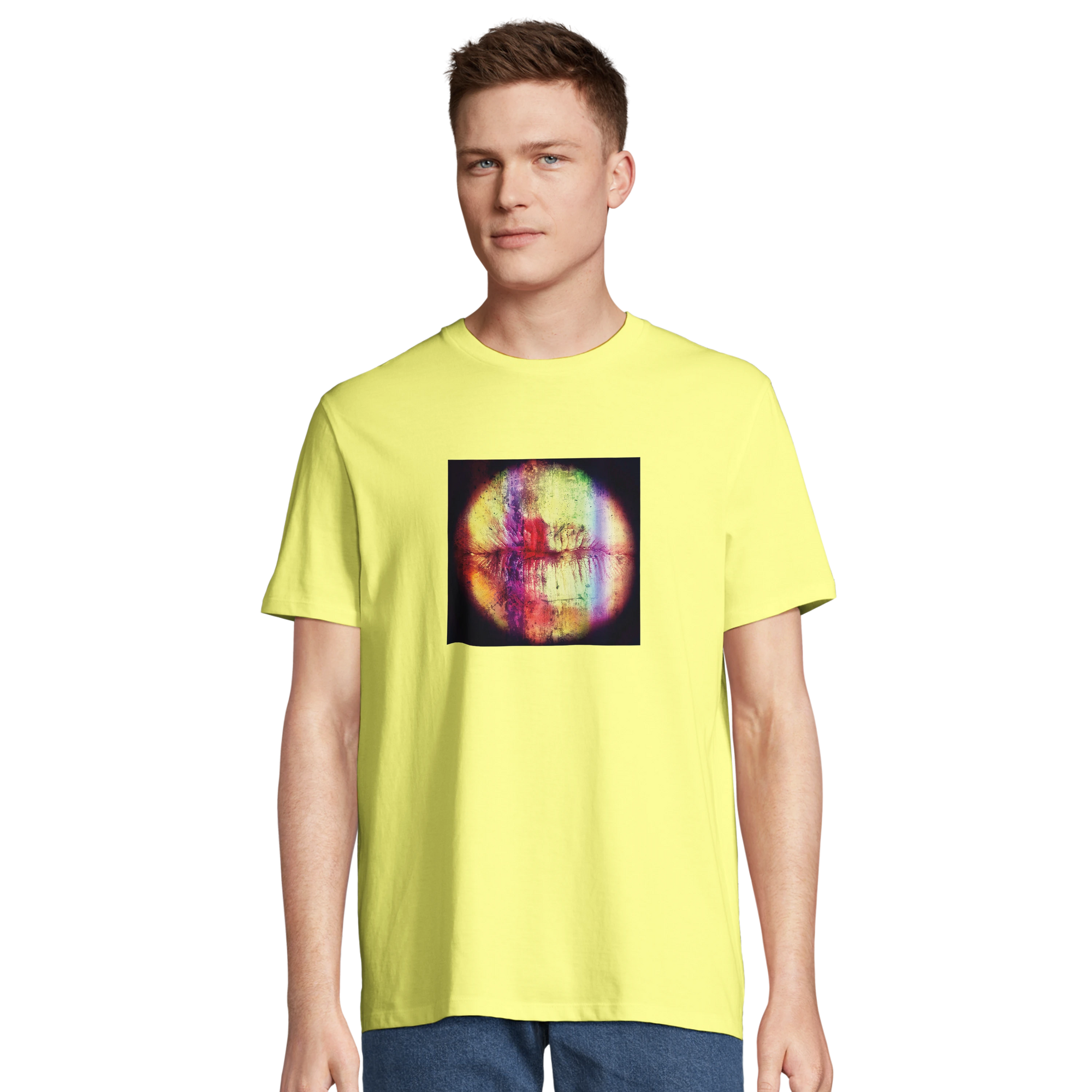 Love - "Chromatic Kiss" T-shirt Light Yellow XS 4