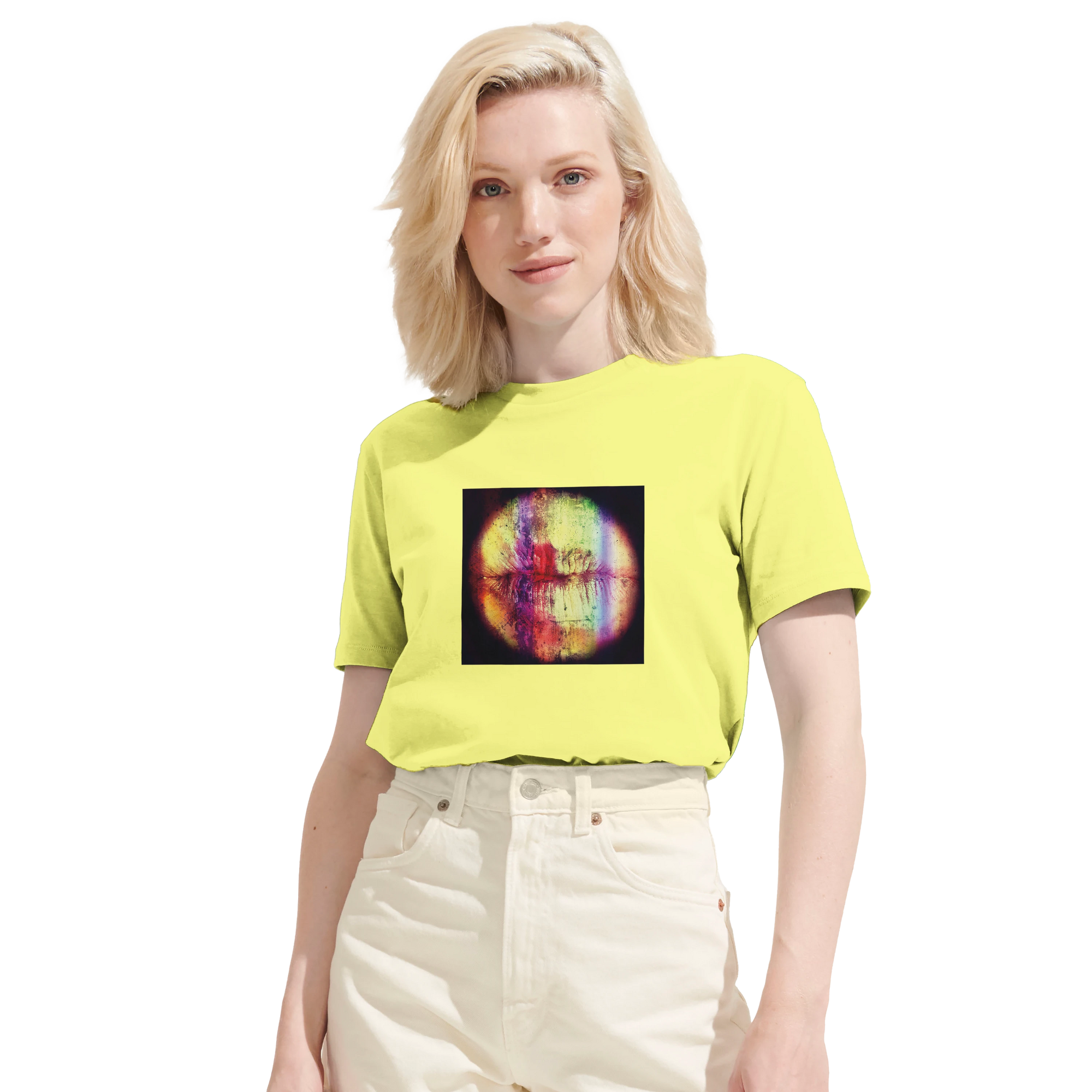 Love - "Chromatic Kiss" T-shirt Light Yellow XS 6