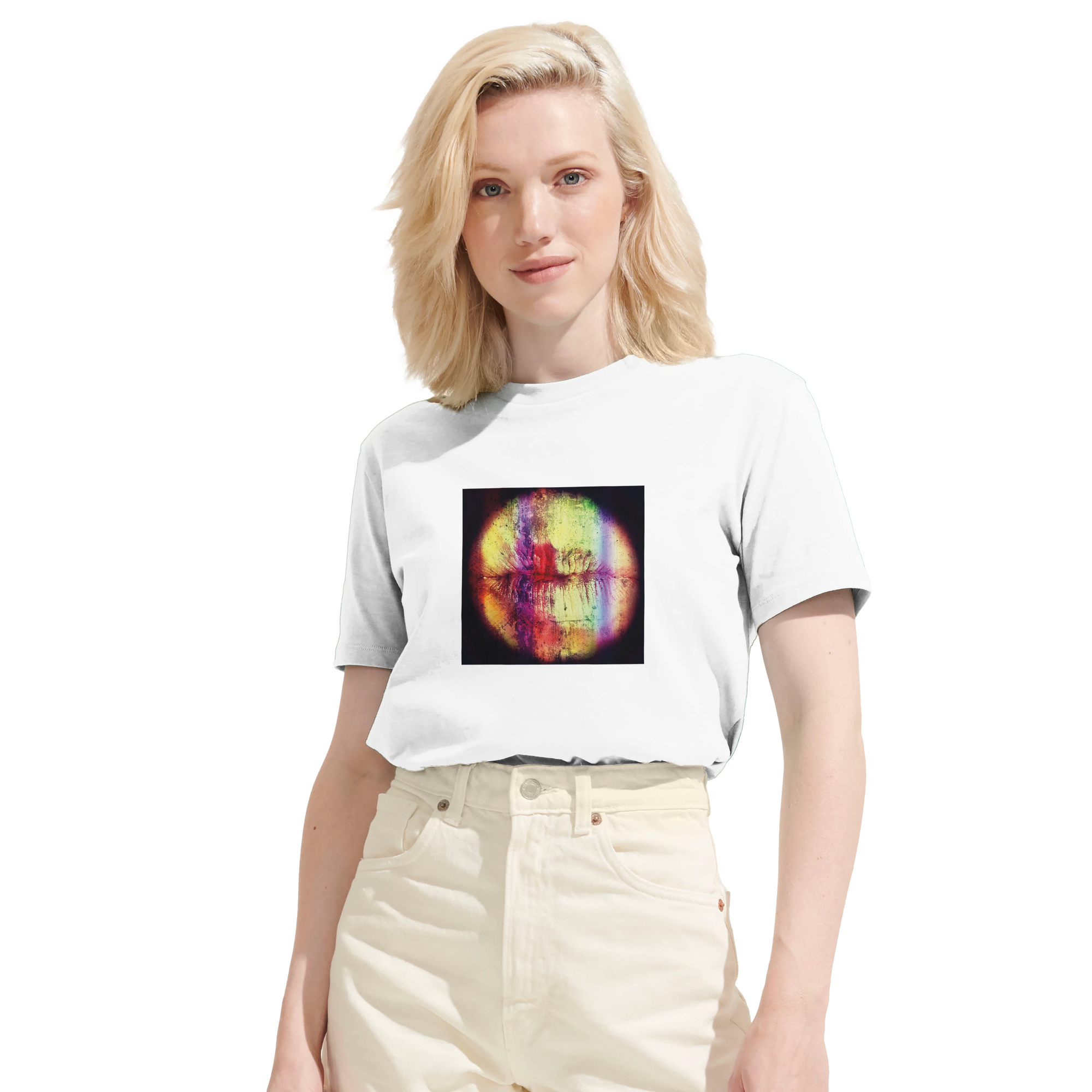 Love - "Chromatic Kiss" T-shirt White XS 6