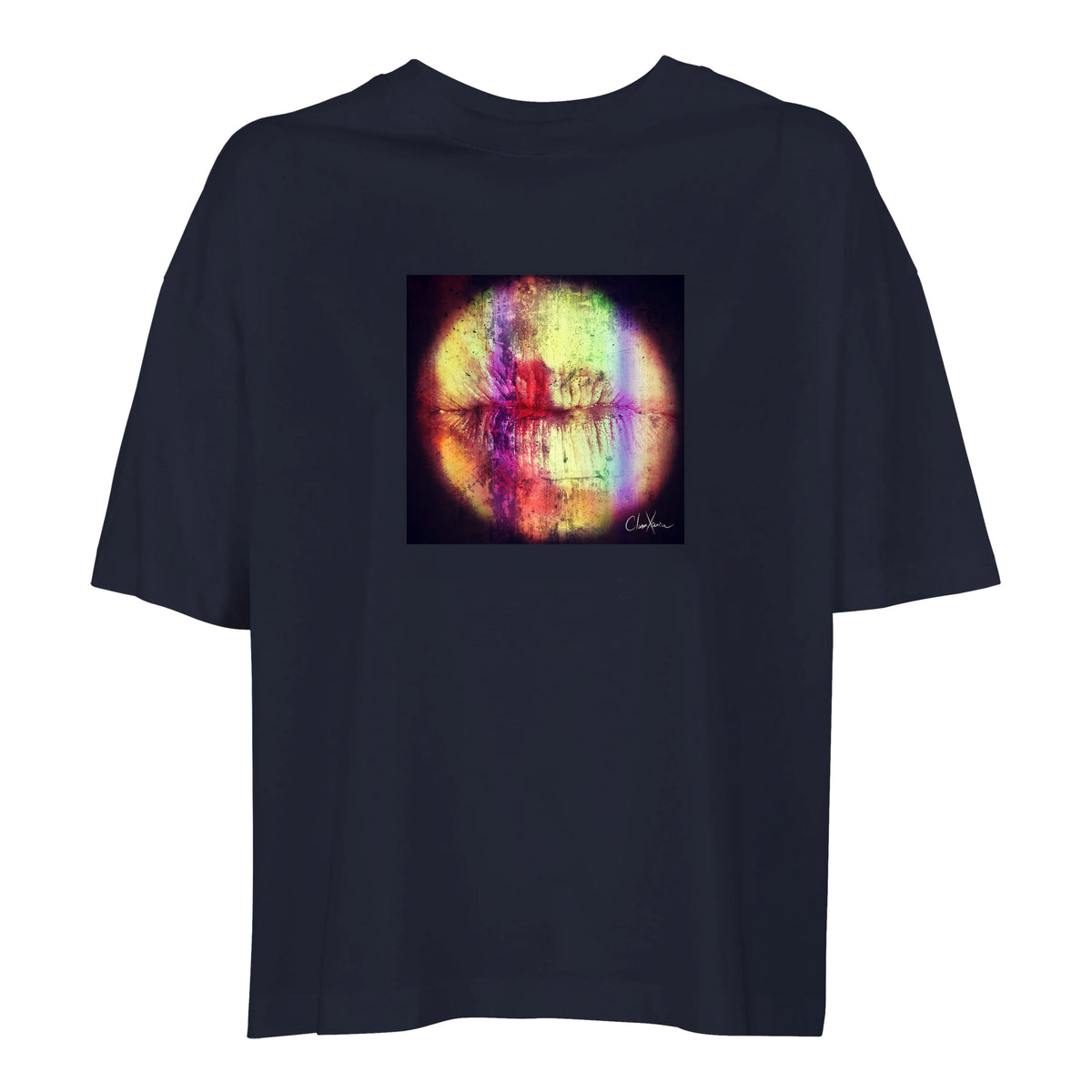 Love - "Chromatic Kiss" T-shirt French Navy 1