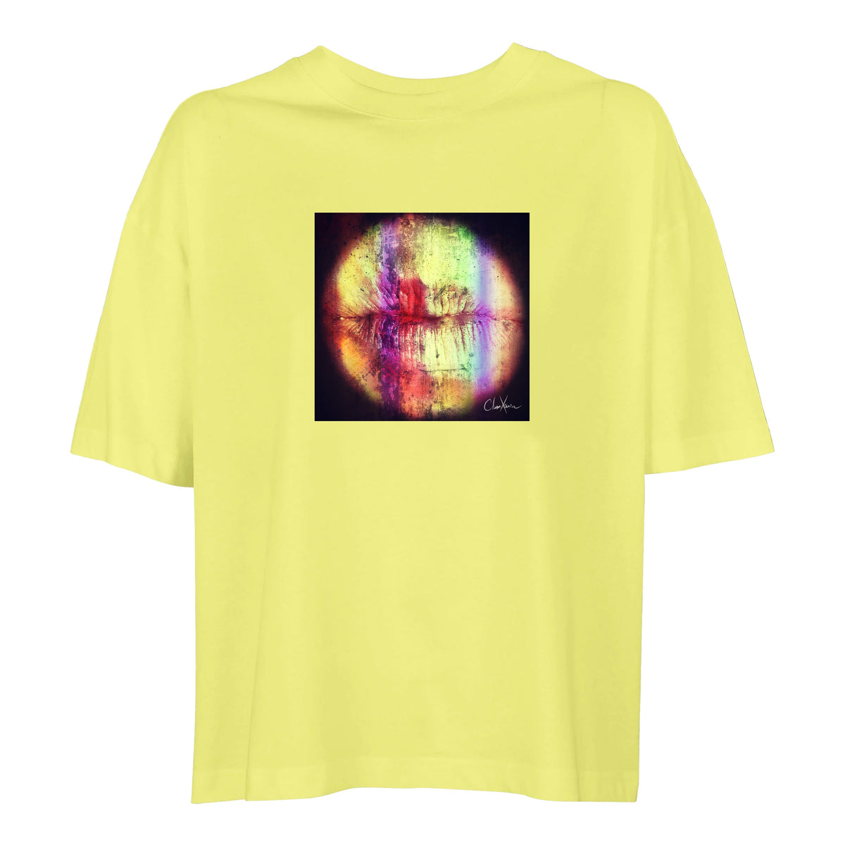 Love - "Chromatic Kiss" T-shirt Light Yellow 1