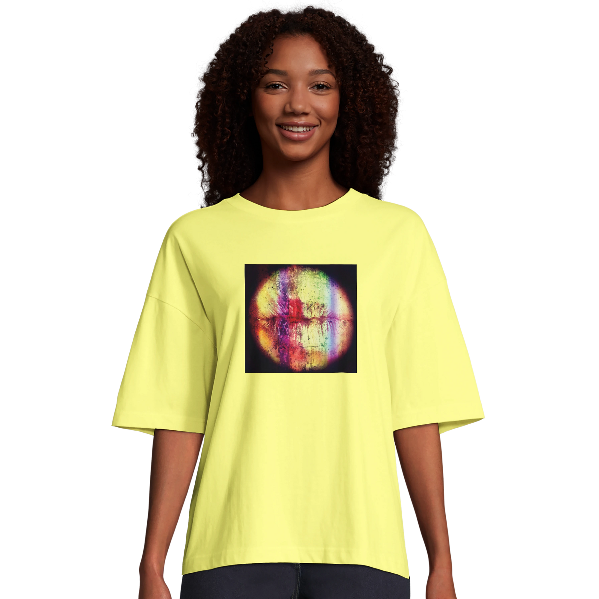 Love - "Chromatic Kiss" T-shirt Light Yellow 4