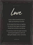 Love Word of Intention Framed print 21x29.7 cm / 8x12" Black frame Carbon paper