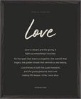 Love Word of Intention Framed print 40x50 cm / 16x20″ Black frame Carbon paper
