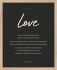 Love Word of Intention Framed print 40x50 cm / 16x20″ Wood frame Carbon paper