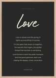Love Word of Intention Framed print A1 (59.4 x 84.1  cm) Wood frame Carbon paper