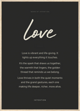 Love Word of Intention Framed print A1 (59.4 x 84.1  cm) Wood frame Carbon paper
