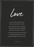 Love Word of Intention Framed print A2 (42 x 59.4  cm) Black frame Carbon paper