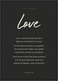 Love Word of Intention Framed print A2 (42 x 59.4  cm) Black frame Carbon paper