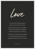 Love Word of Intention Framed print A2 (42 x 59.4  cm) White frame Carbon paper