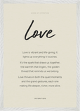 Love Word of Intention Framed print A2 (42 x 59.4  cm) White frame Linen paper
