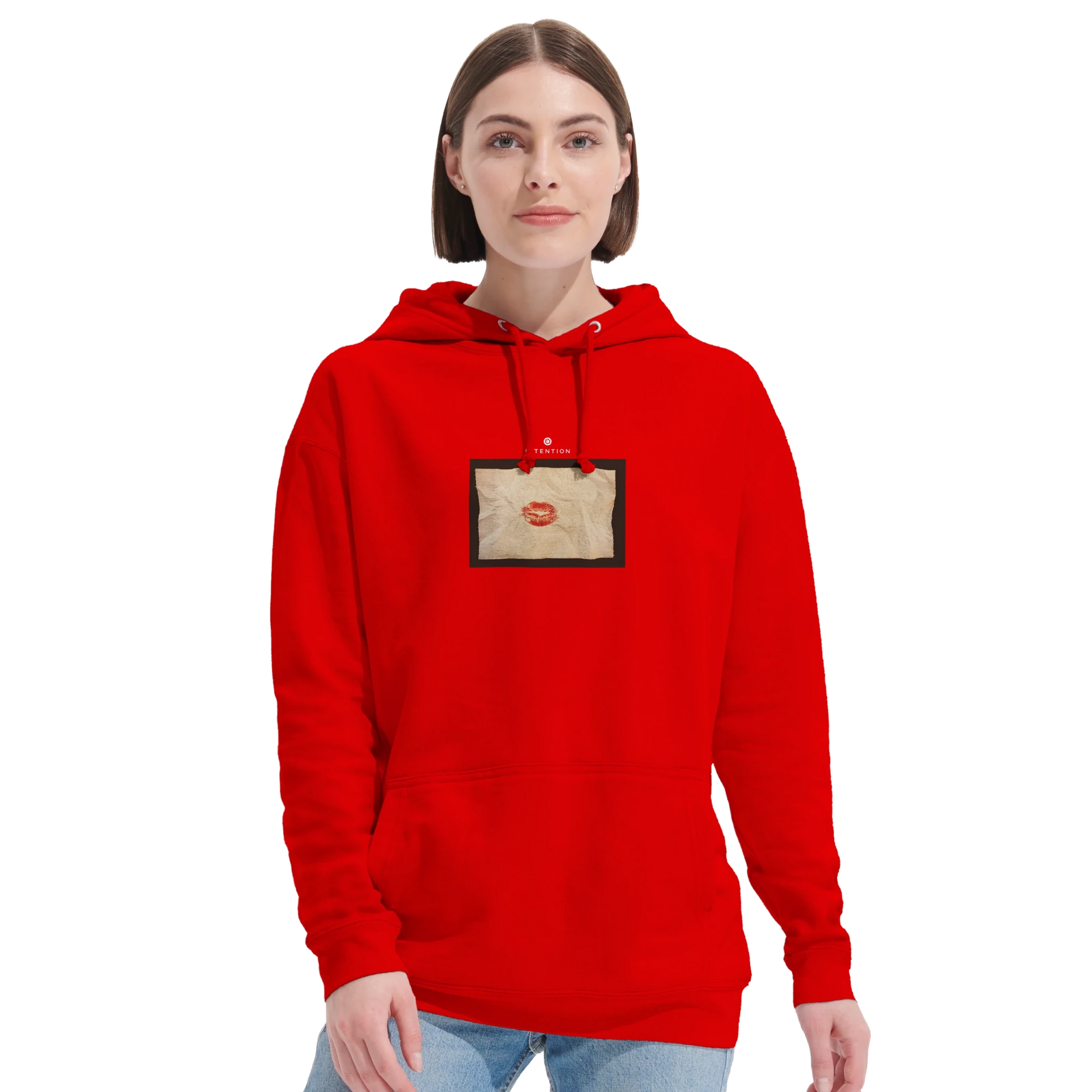 Lucky - "Kiss my Ass" Hoodie Bright Red XS 23