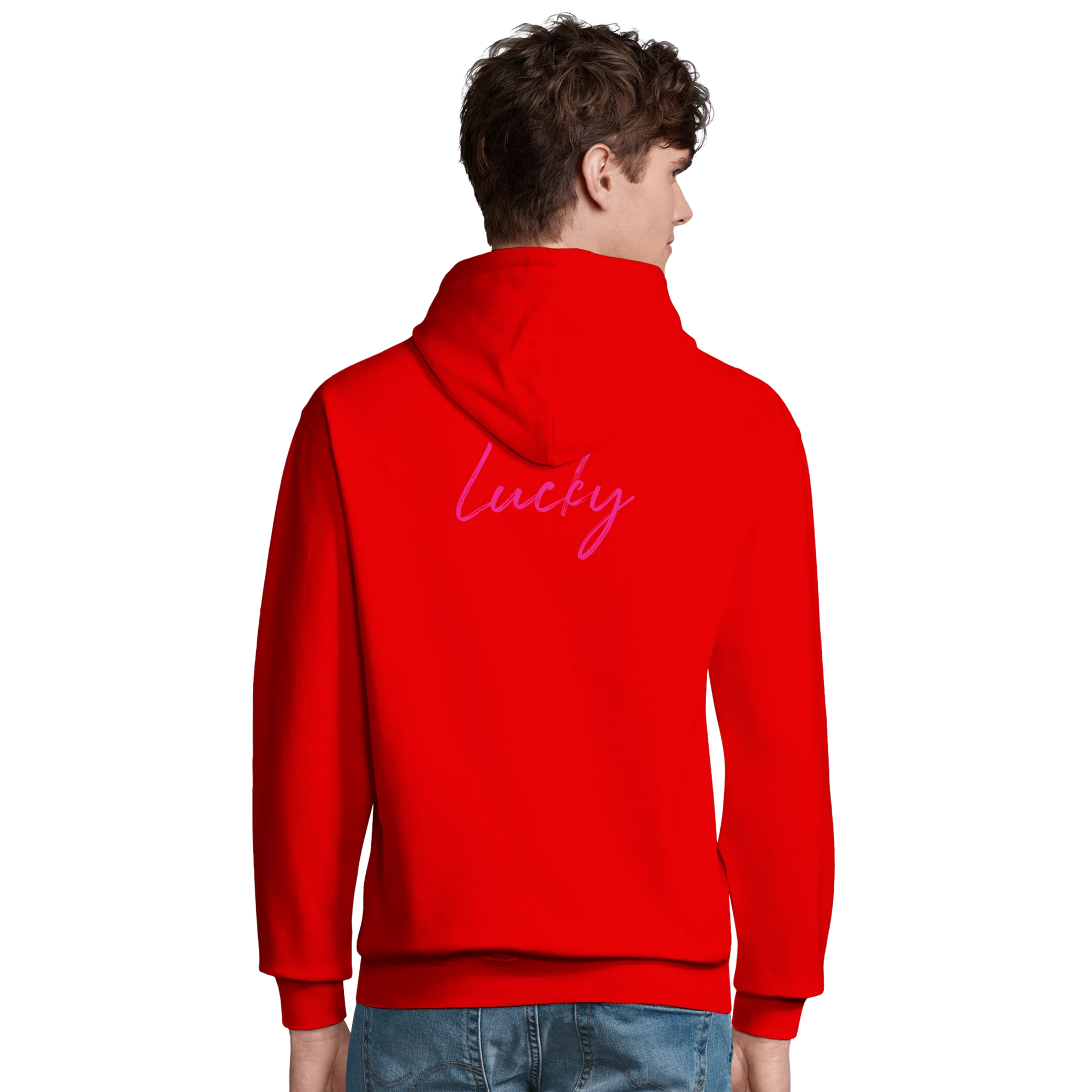 Lucky - "Kiss my Ass" Hoodie Bright Red XS 22
