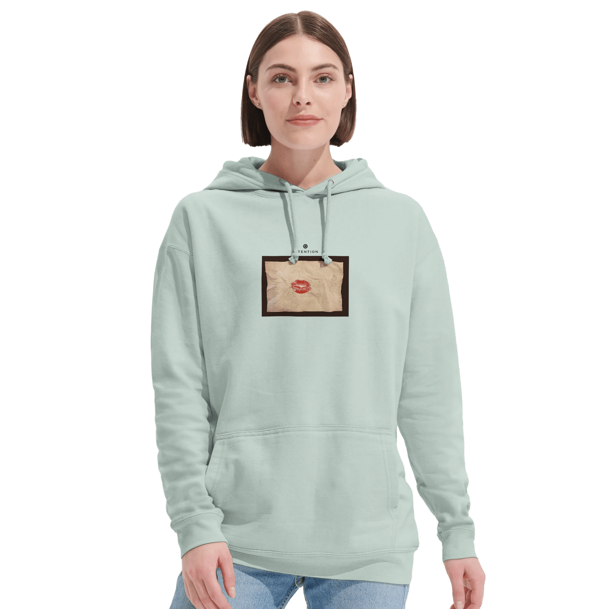 Lucky - "Kiss my Ass" Hoodie creamy green XS 8
