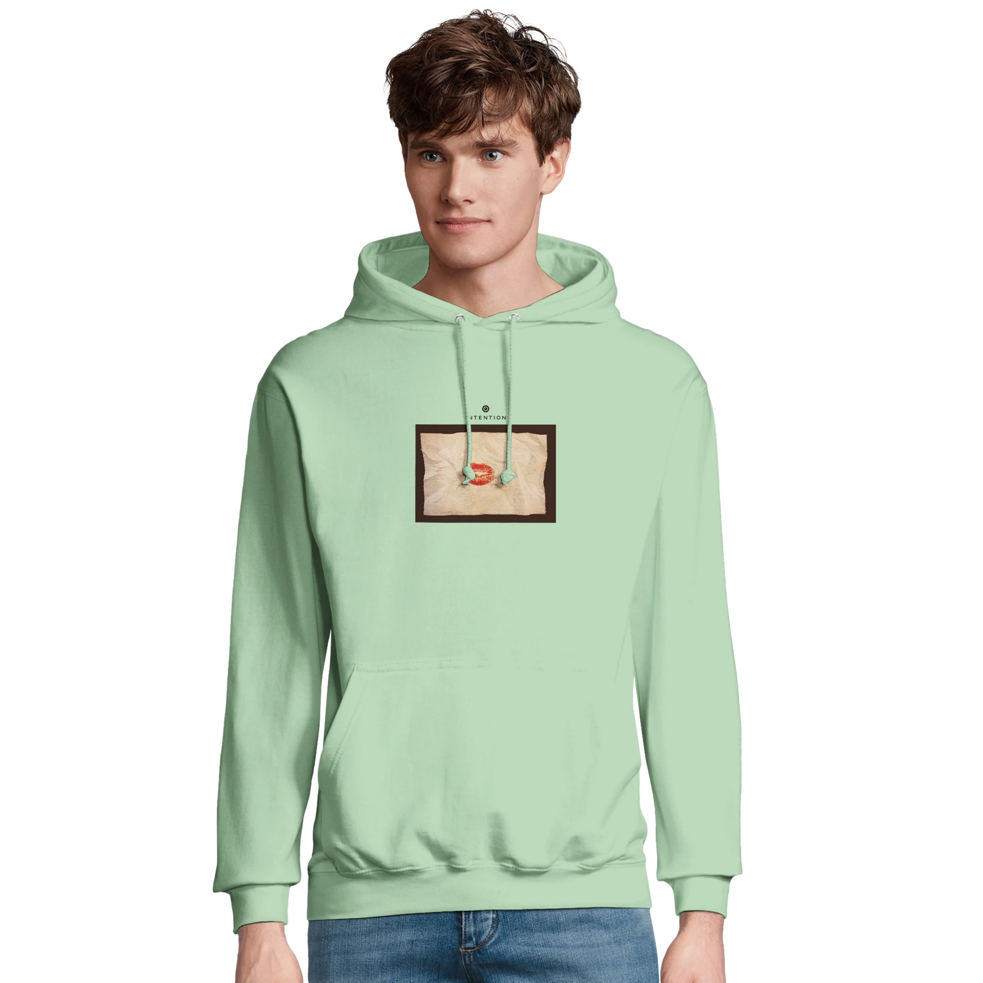 Lucky - "Kiss my Ass" Hoodie frozen green XS 26