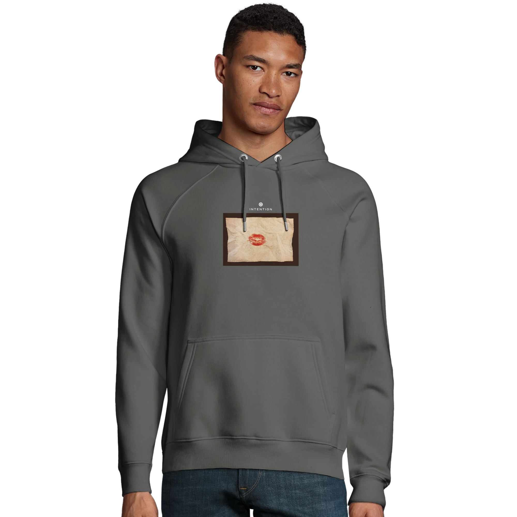 Lucky - "Kiss my Ass" Hoodie charcoal melange XS 3