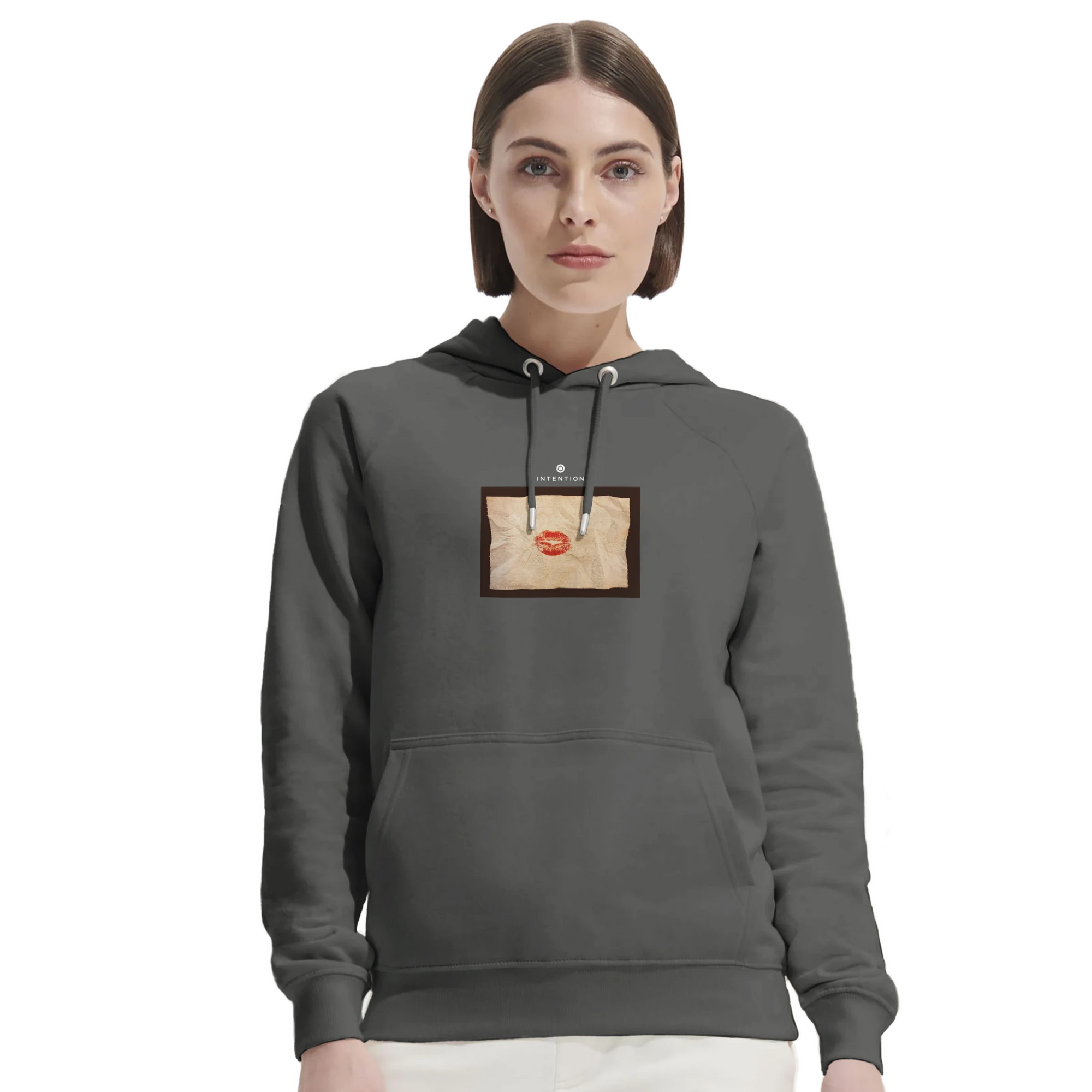 Lucky - "Kiss my Ass" Hoodie charcoal melange XS 5
