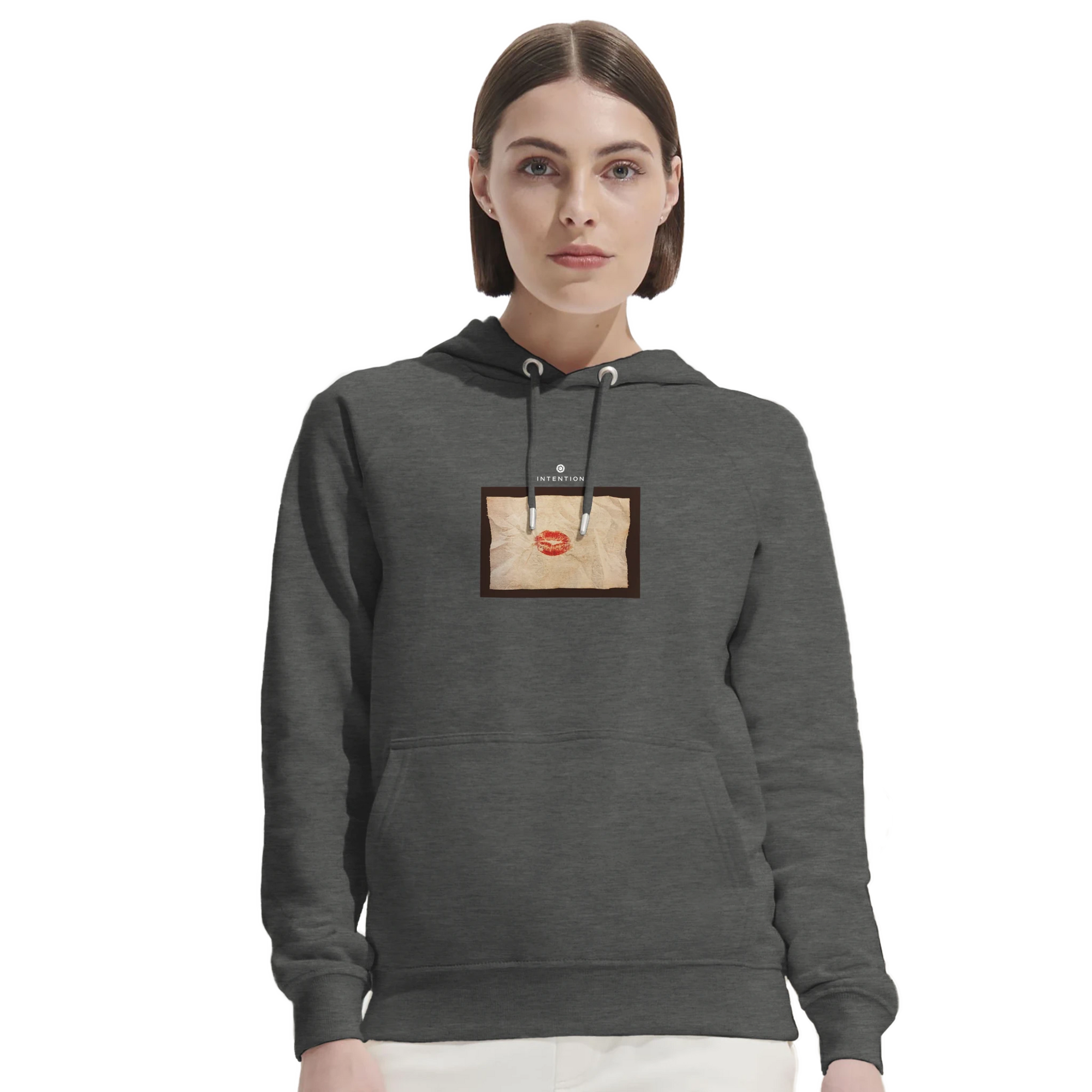 Lucky - "Kiss my Ass" Hoodie Grey Melange XS 5
