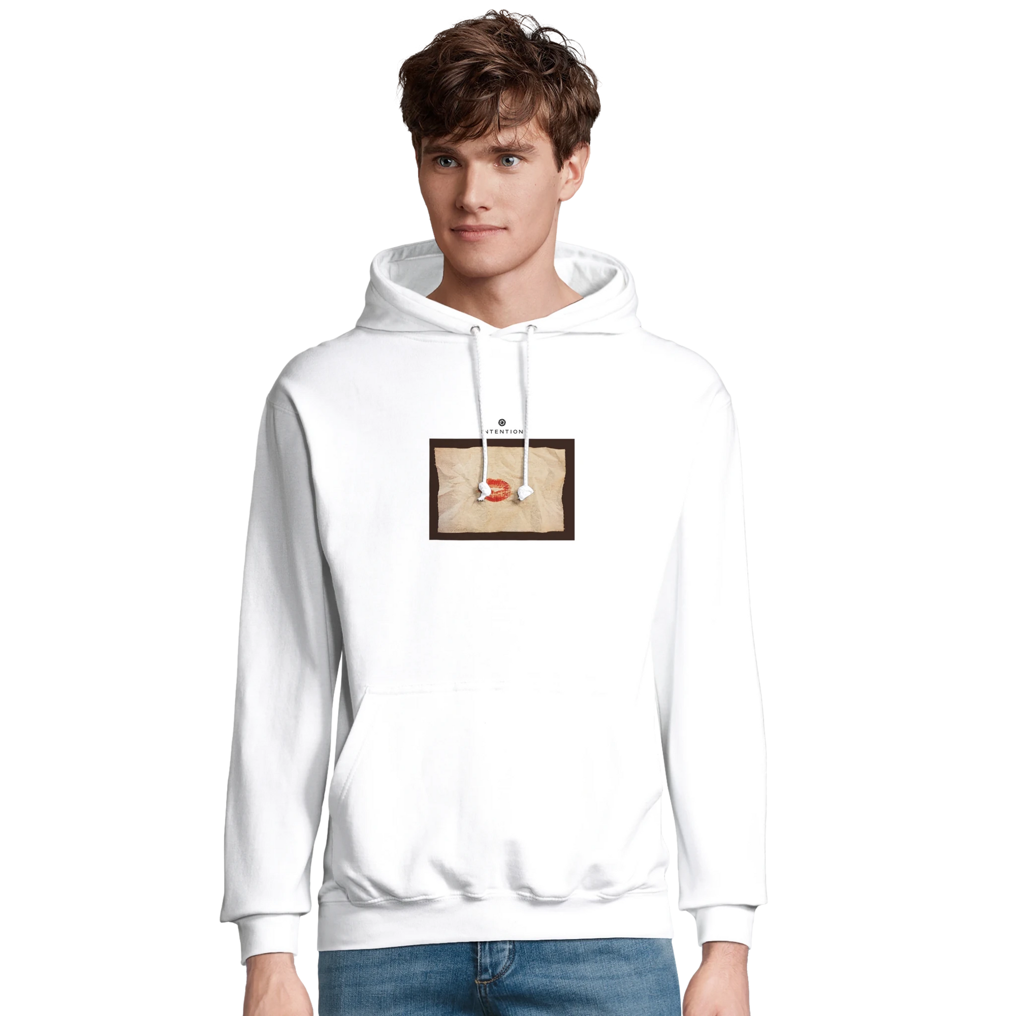 Lucky - "Kiss my Ass" Hoodie White XS 41