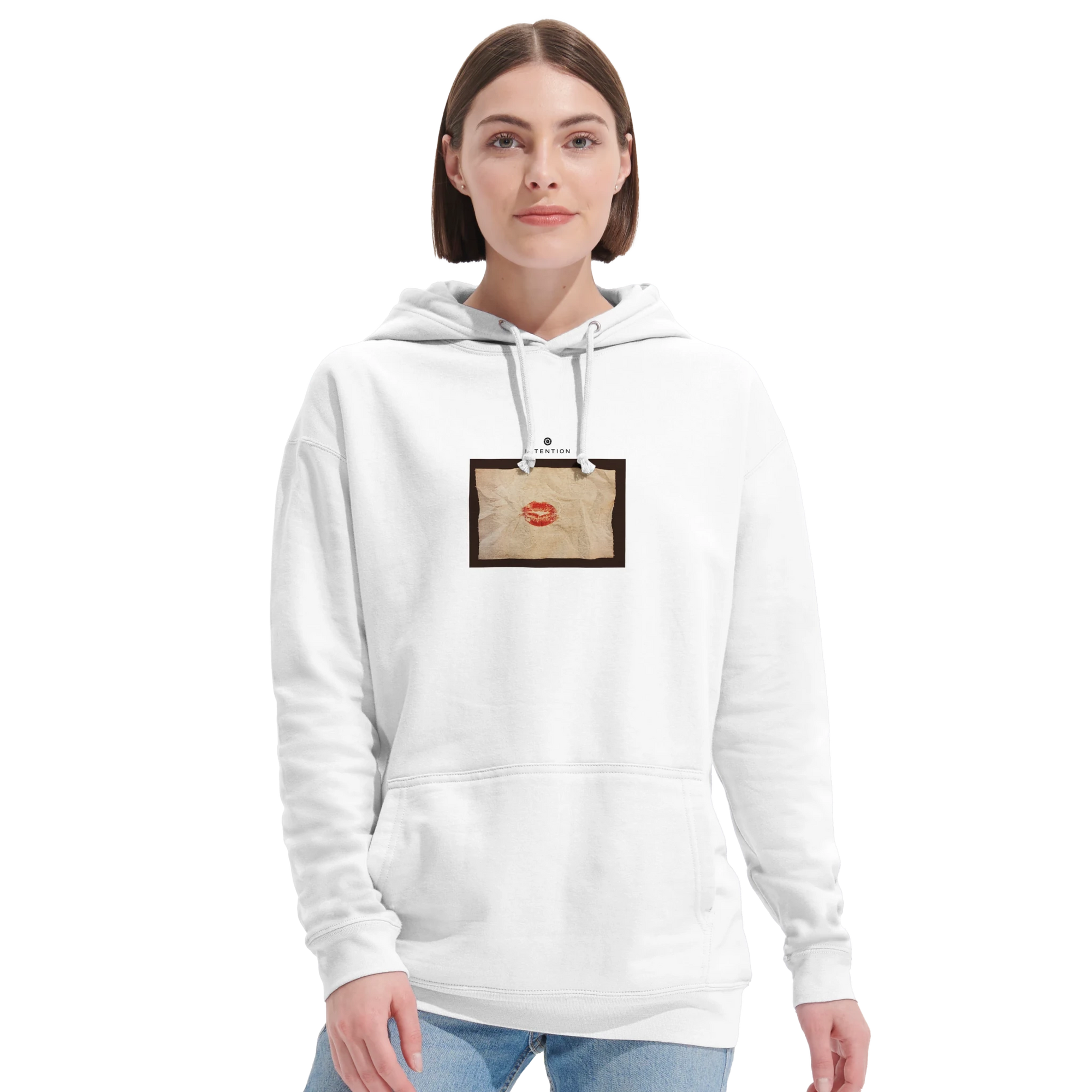 Lucky - "Kiss my Ass" Hoodie White XS 43