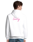 Lucky - "Kiss my Ass" Hoodie White XS 42