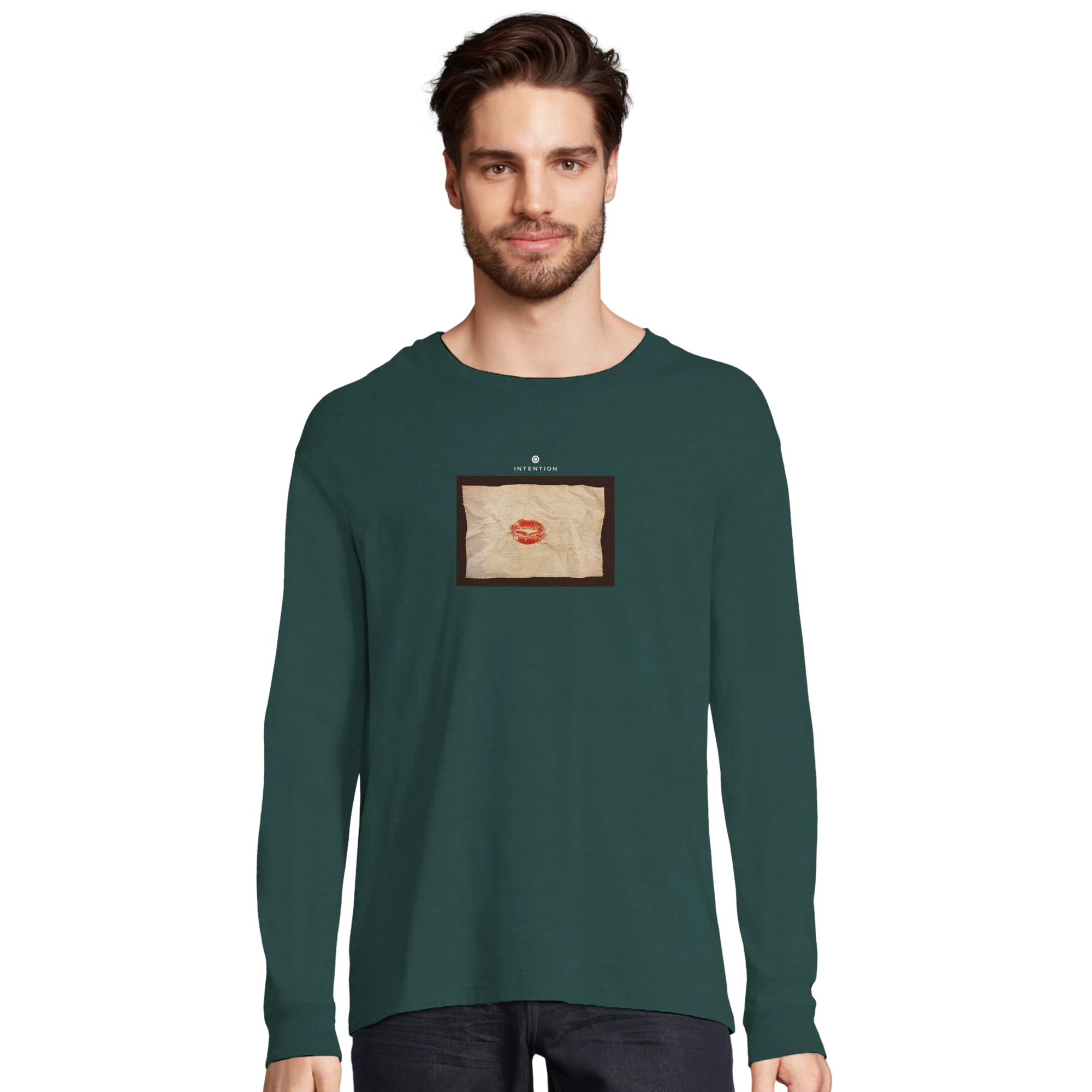 Lucky - "Kiss my Ass" Long sleeve green empire XS 3