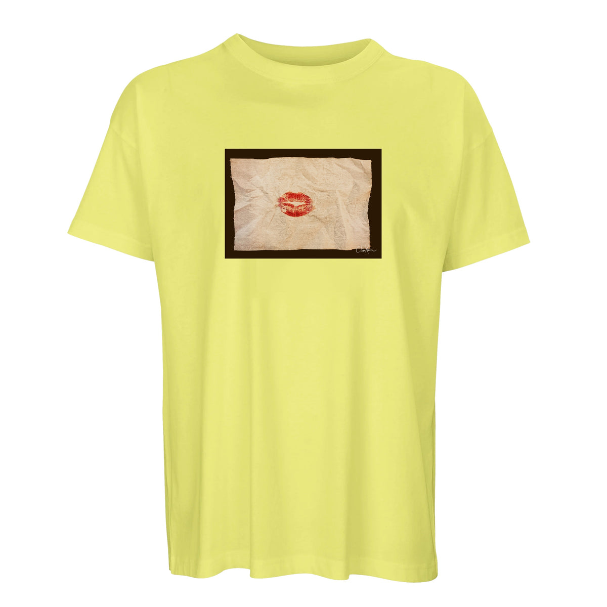Lucky - "Kiss my Ass" T-shirt Light Yellow 1