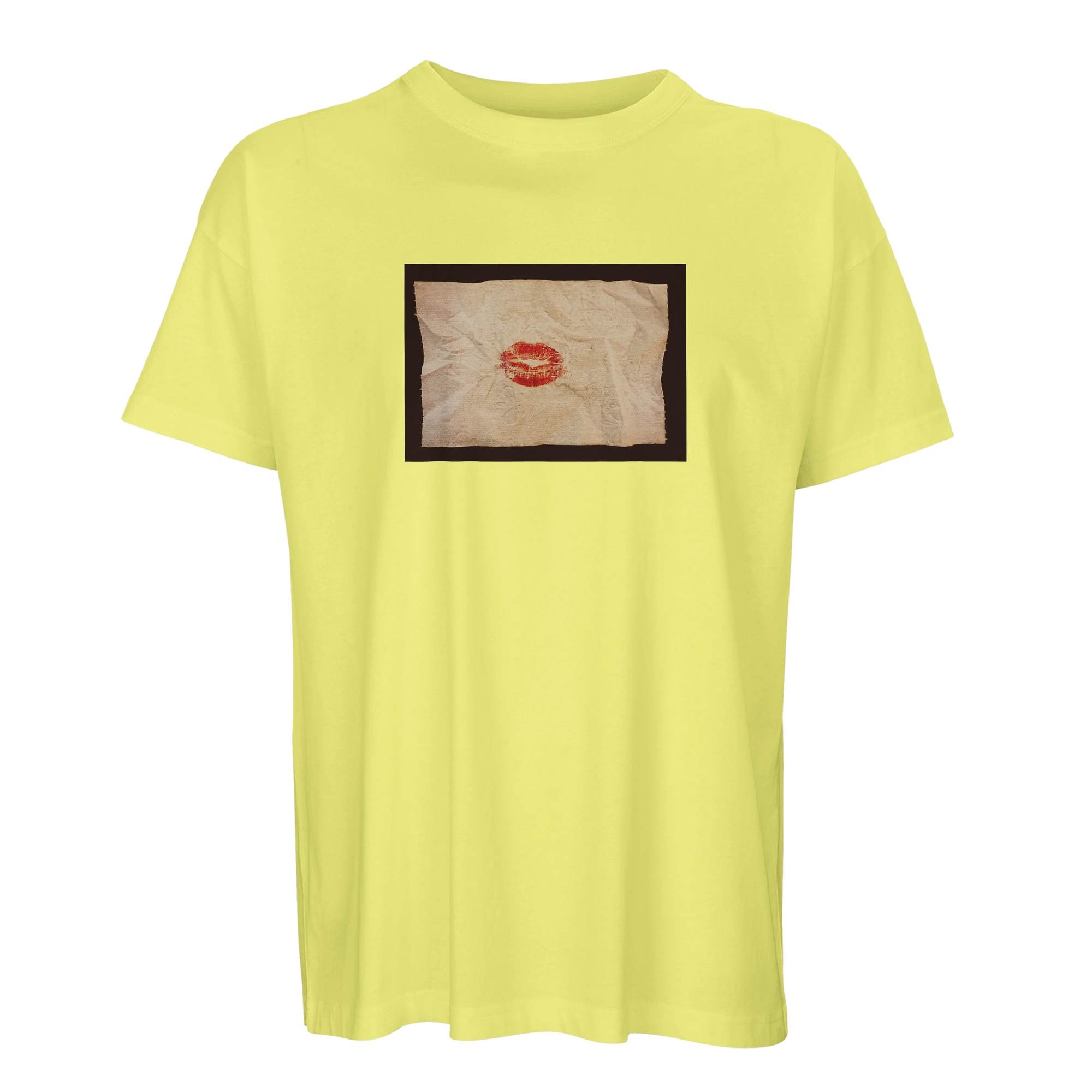 Lucky - "Kiss my Ass" T-shirt Light Yellow 1