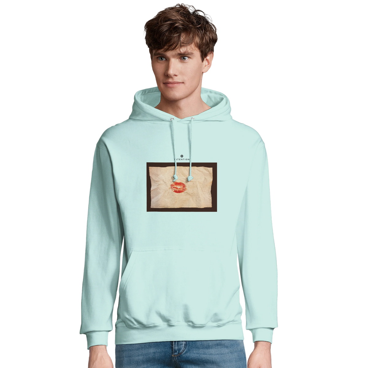 Lucky - "Kiss my Ass" Hoodie arctic blue 3