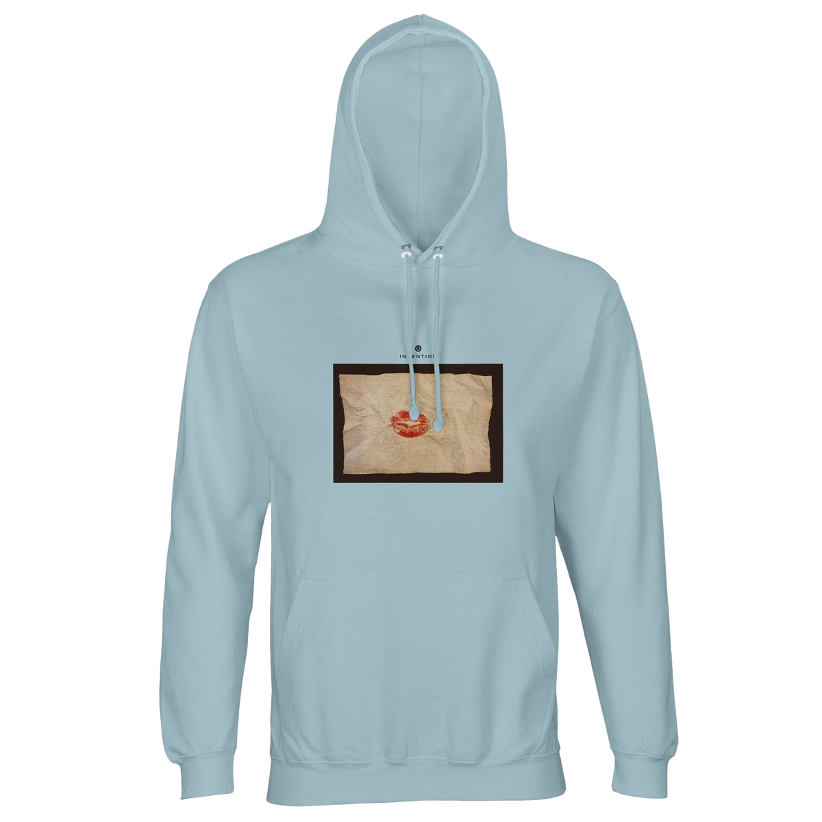 Lucky - "Kiss my Ass" Hoodie creamy blue 1