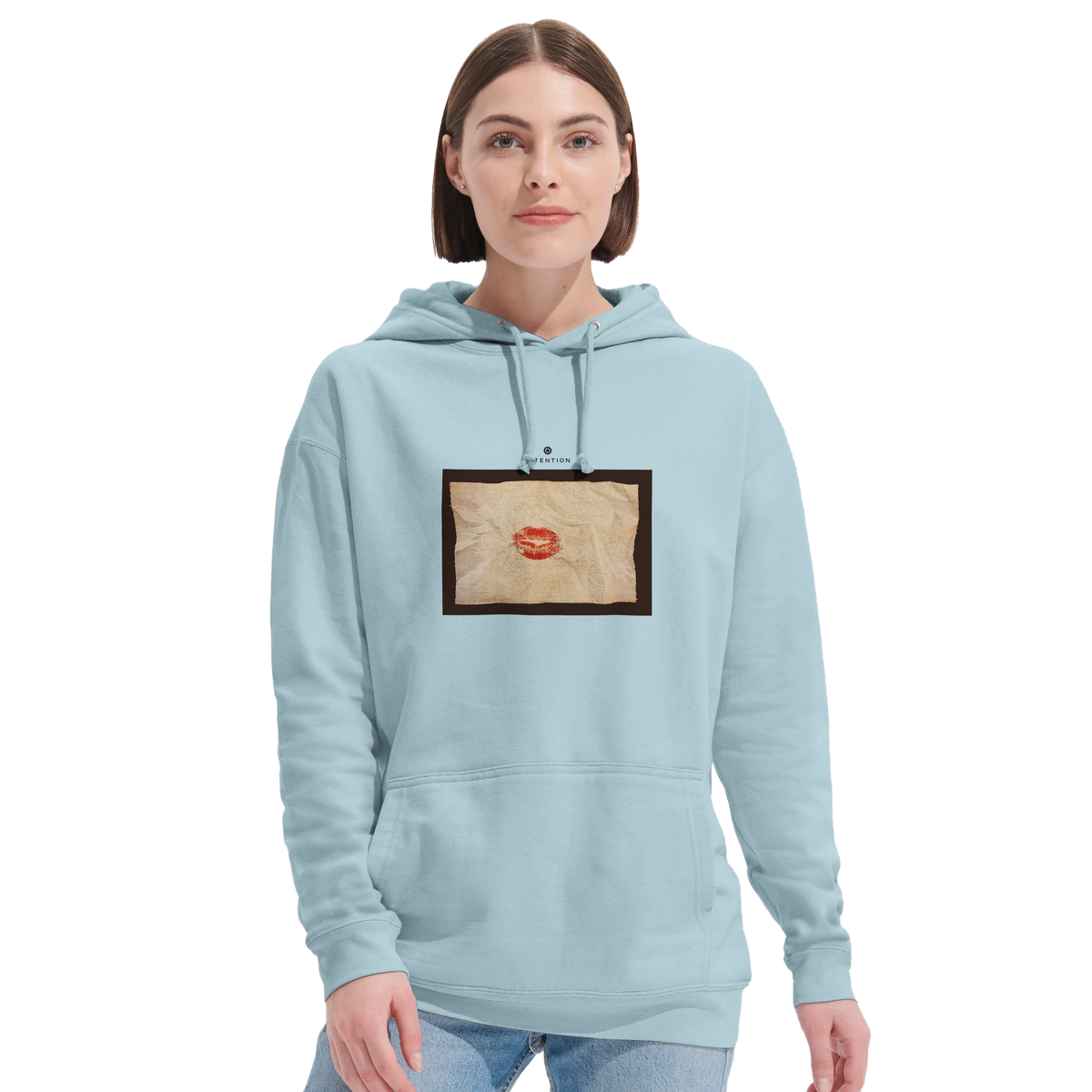 Lucky - "Kiss my Ass" Hoodie creamy blue 5