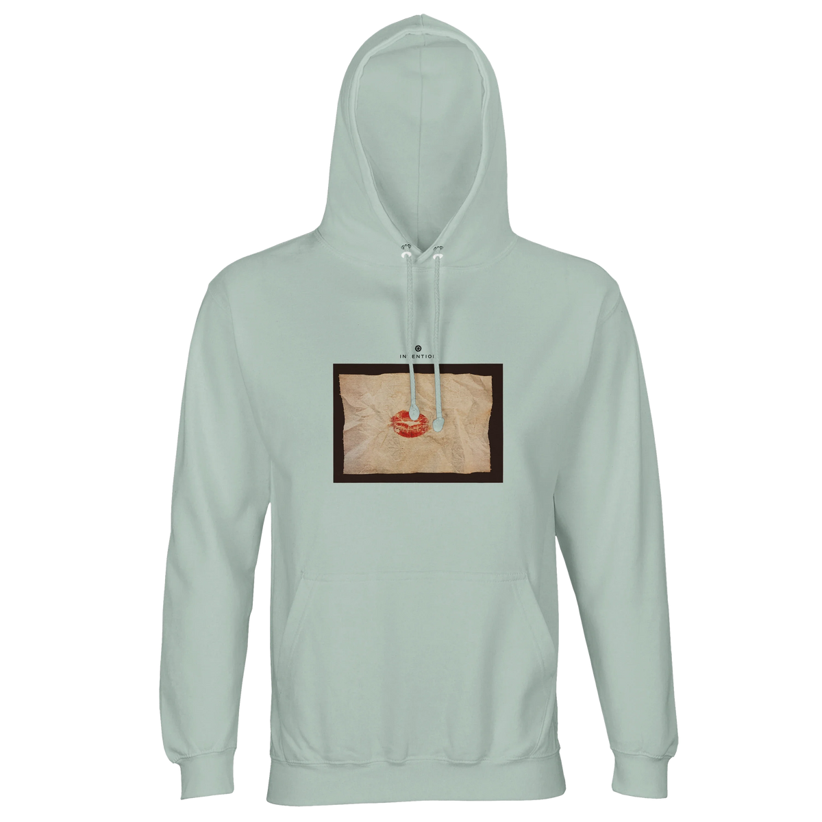 Lucky - "Kiss my Ass" Hoodie creamy green 1