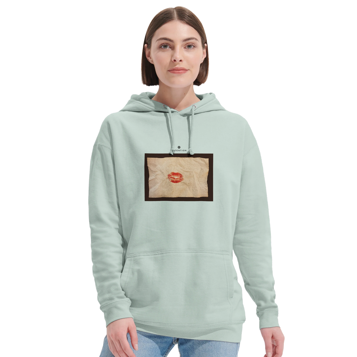 Lucky - "Kiss my Ass" Hoodie creamy green 5
