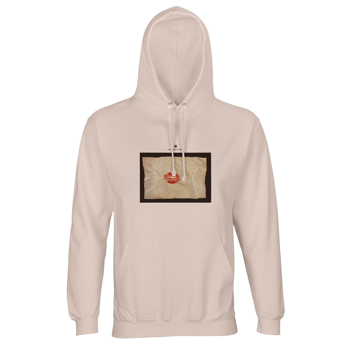 Lucky - "Kiss my Ass" Hoodie creamy pink 1