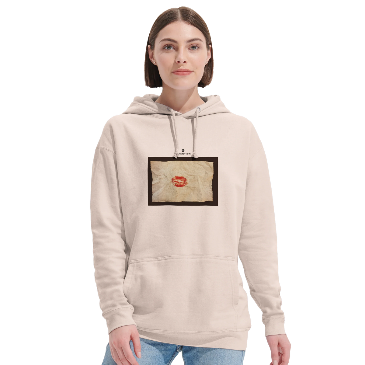 Lucky - "Kiss my Ass" Hoodie creamy pink 5