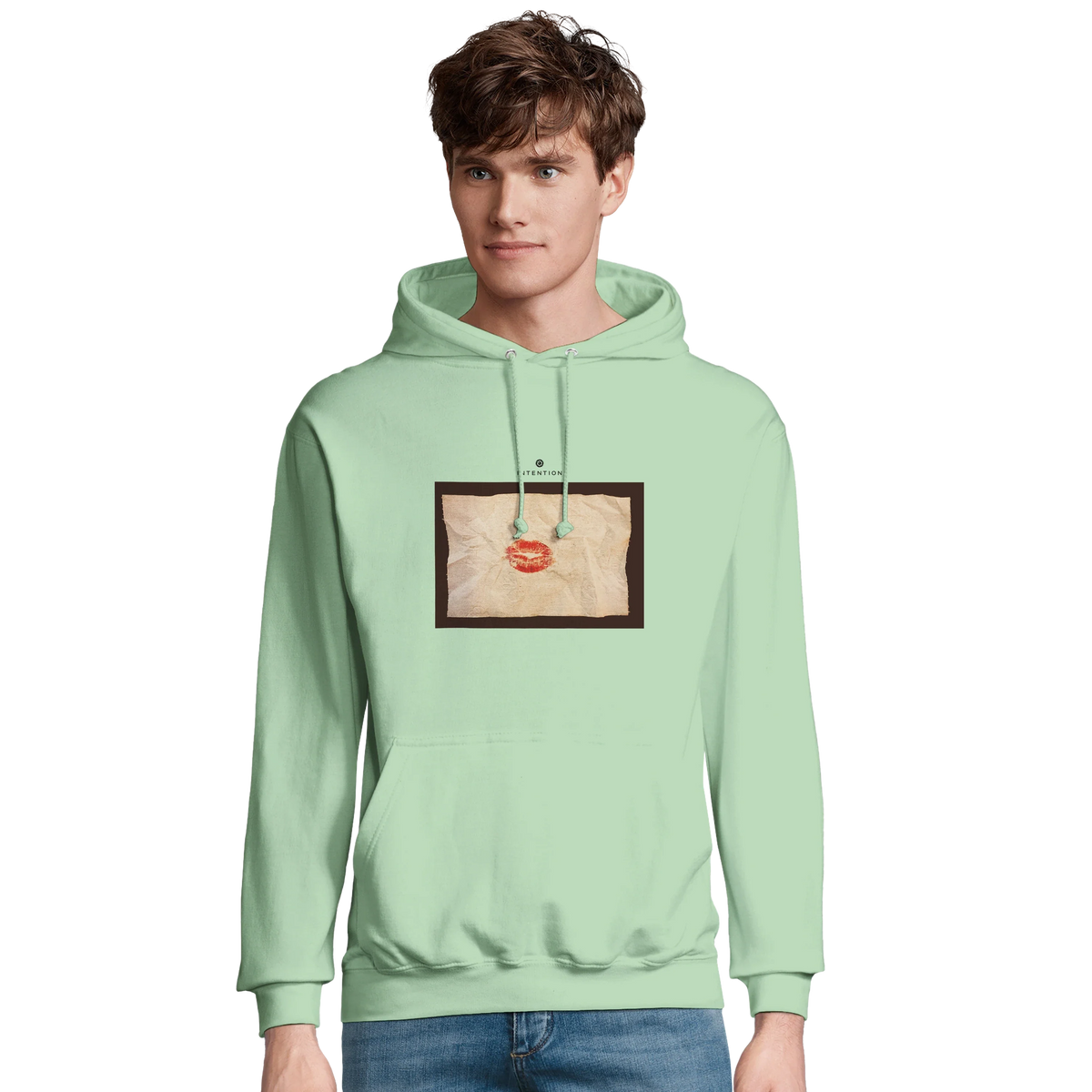 Lucky - "Kiss my Ass" Hoodie frozen green 3