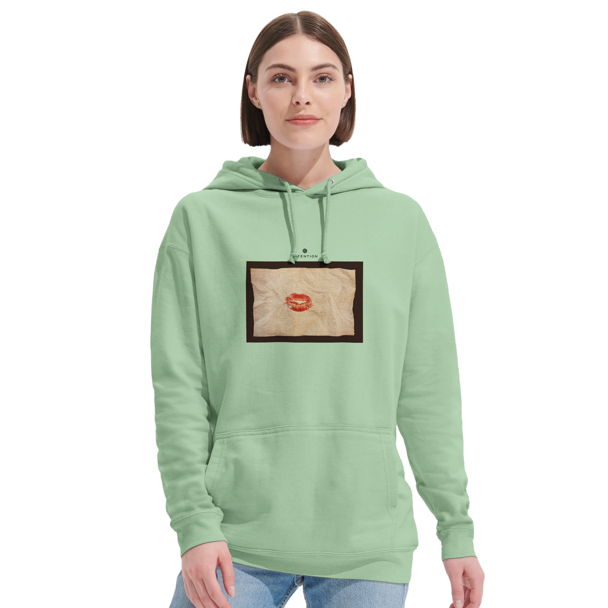 Lucky - "Kiss my Ass" Hoodie frozen green 5