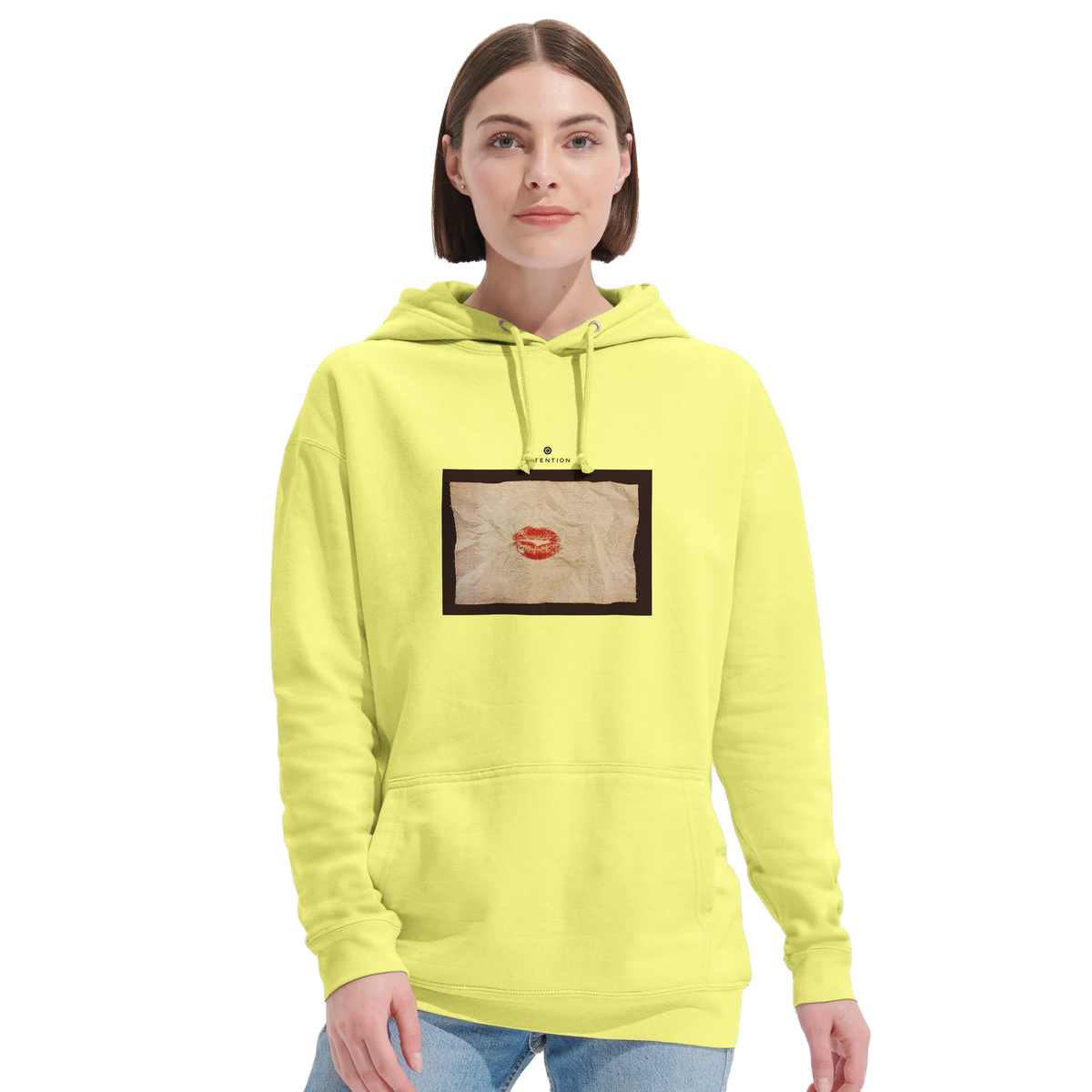Lucky - "Kiss my Ass" Hoodie Light Yellow 5