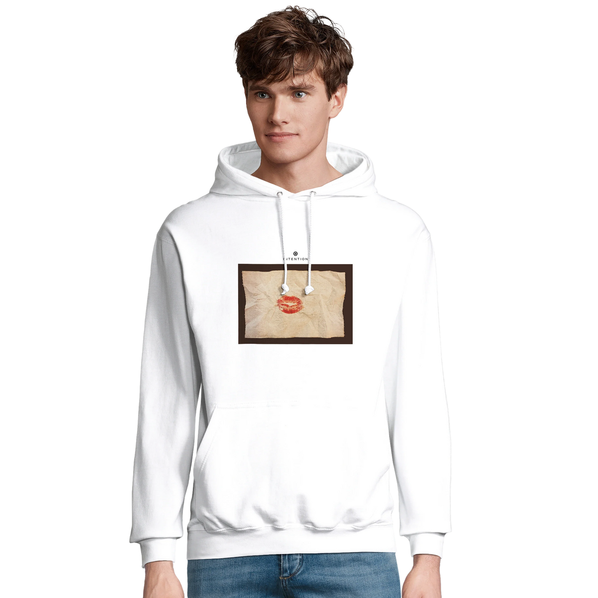 Lucky - "Kiss my Ass" Hoodie White 3