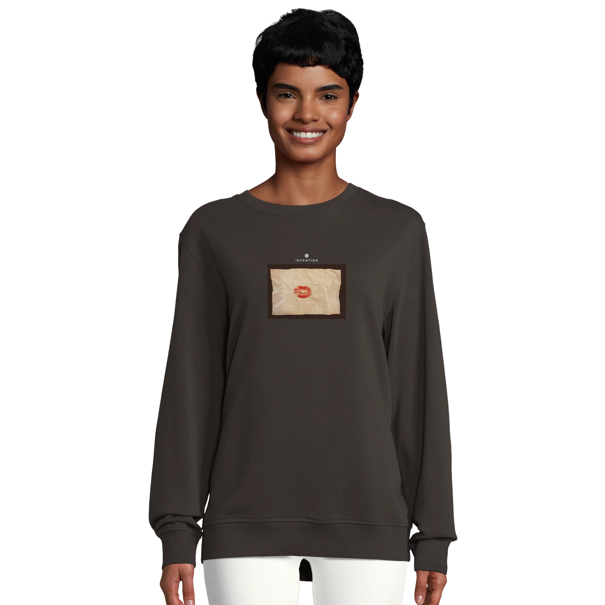 Lucky - "Kiss my Ass" Sweatshirt deep charcoal grey XS 5