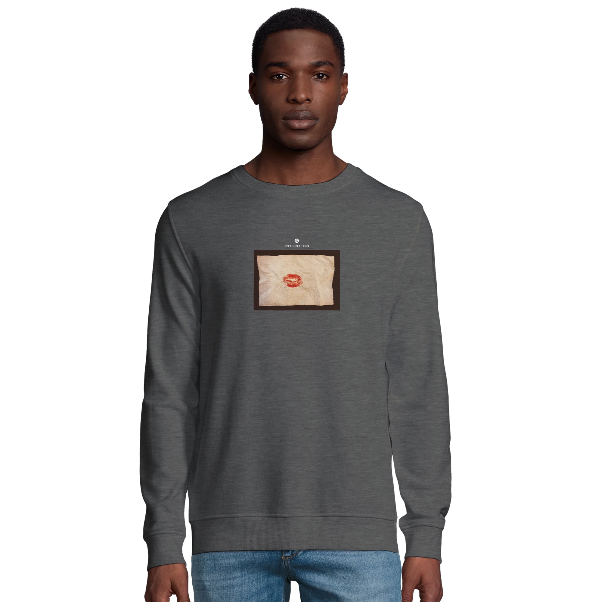 Lucky - "Kiss my Ass" Sweatshirt Grey Melange XS 3