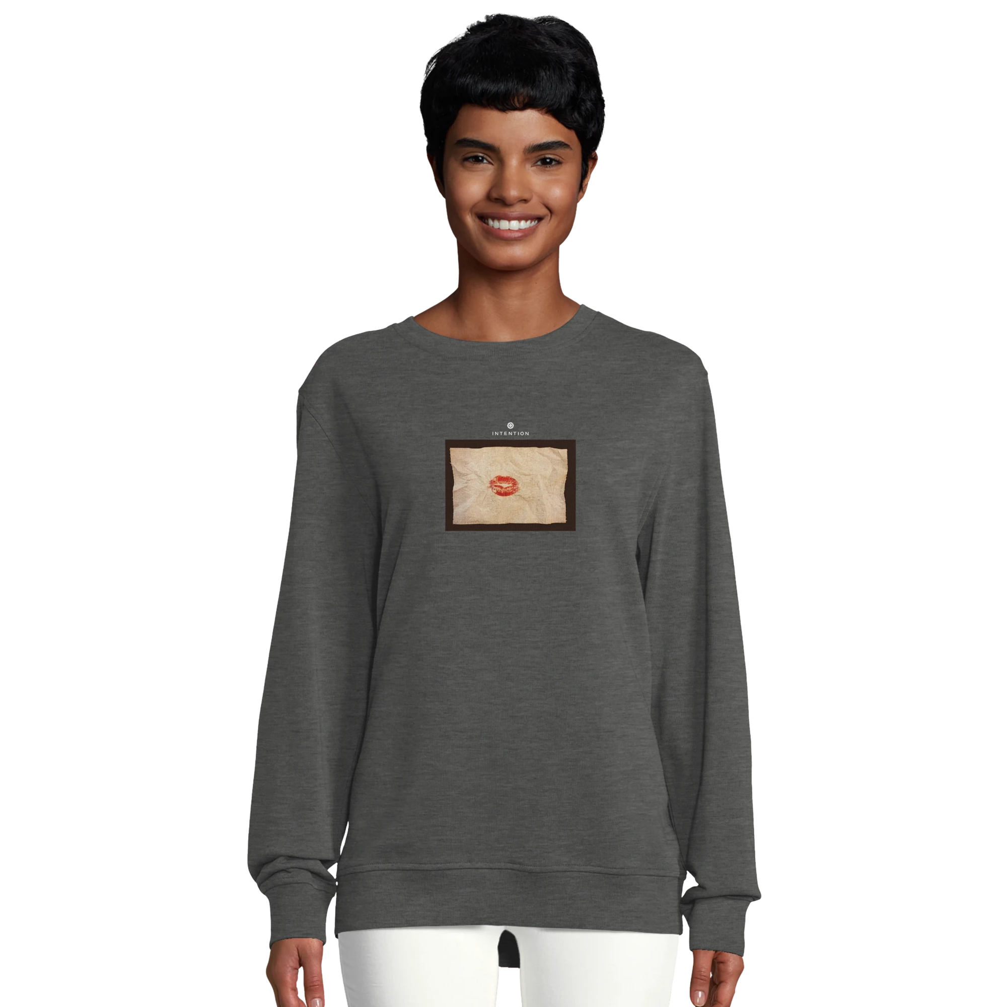 Lucky - "Kiss my Ass" Sweatshirt Grey Melange XS 5